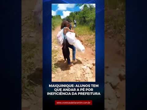 A saga triste dos alunos do município de Maiquinique que andam a pé por ineficiência da Prefeitura