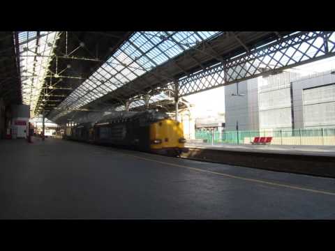 DRS 37607 & 37605 power through Preston on 6K74, 4.2.17