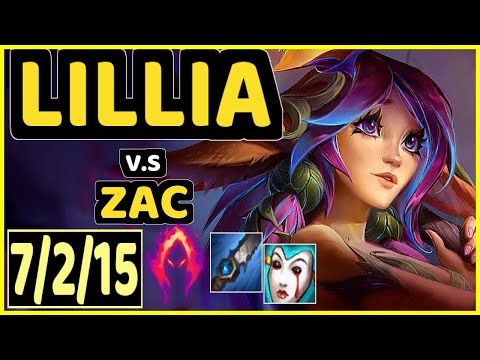 DJOKO (LILLIA) vs ZAC - 7/2/15 KDA JUNGLE GAMEPLAY - EUW Ranked GRANDMASTER