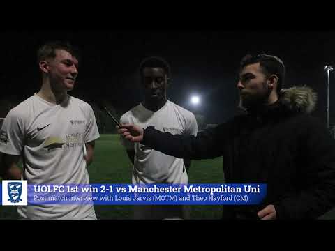 Manchester Metropolitan Uni vs University Of Liverpool (1-2) post-match interview