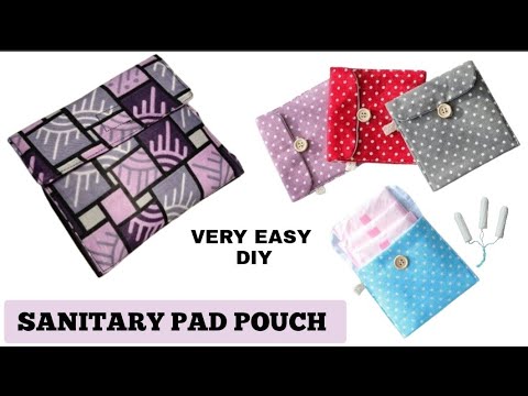 Part of a video titled DIY Super Easy Sanitary Pad Pouch/Purse - YouTube