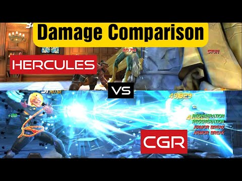 Hercules Vs CGR Damage Comparison  | #mcoc #marvel #contest #hercules #cgr #damagecomparison