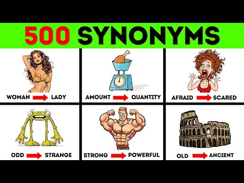 Synonyms words | 100+ Common Synonyms in English with Pictures | Similar words | English Vocabulary