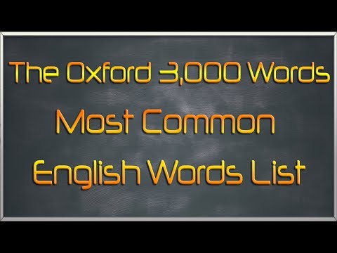 The Oxford 3000 Words List - Most Common English Words List - Learn English Words Vocabulary