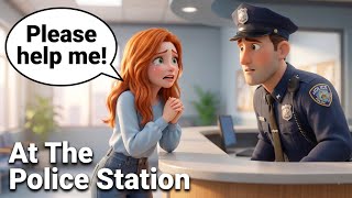 Police Station Vocabulary & Conversation English: Easy English Practice 