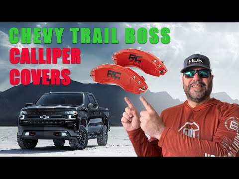 Unbox and How To Install - Rough Country Red Brake Caliper Covers for 2021 Chevrolet Trail Boss.