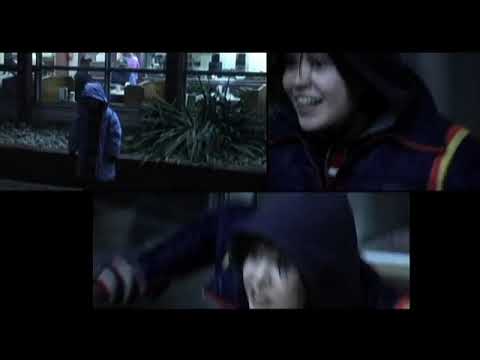 Official trailer frame: Tracey under a plastic shower curtain on a city bus, the movie’s fractured visual grammar already in motion