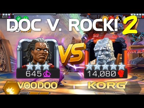 Doc v. Rock 2: Dr. Voodoo vs. Korg (5* R5) w/ Tips | Marvel Contest of Champions