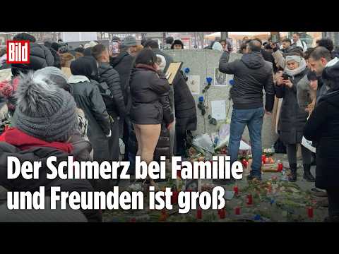 TRAUERFEIER IN HAMBURG: Angehörige gedenken Fatemeh (18) bei Trauerfeier am U-Bahnhof