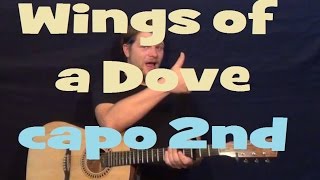 Wings of A Dove (Charlie Pride) Easy Guitar Lesson How to Play Tutorial Capo 2nd Fret