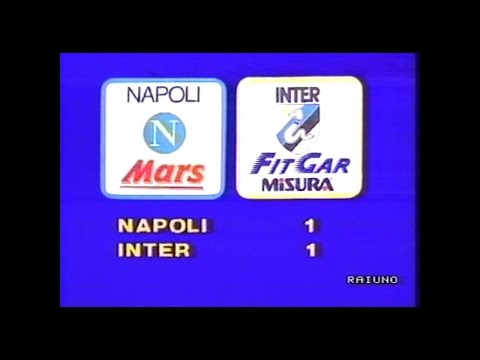 1990-91 (27^ - 30-03-1991) Napoli-INTER 1-1 [Matthaus,Careca] Servizio D.S.Rai1
