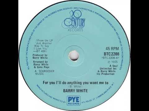 UK New Entry 1975 (114) Barry White - For You I'll Do Anything You Want Me To