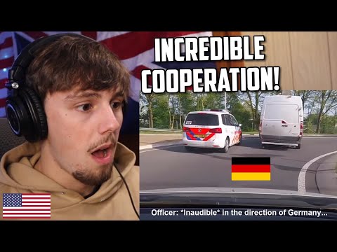 American Reacts Dutch & German Police Chase Stolen Van Across Borders!