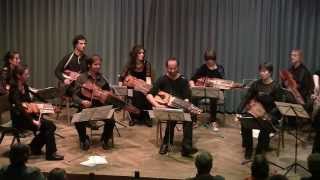 Members of the ENCORE Nyckelharpa Orchestra: 