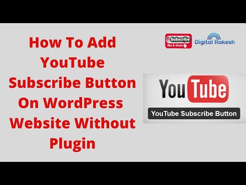 How To Add YouTube Subscribe Button On WordPress Website Without Plugin