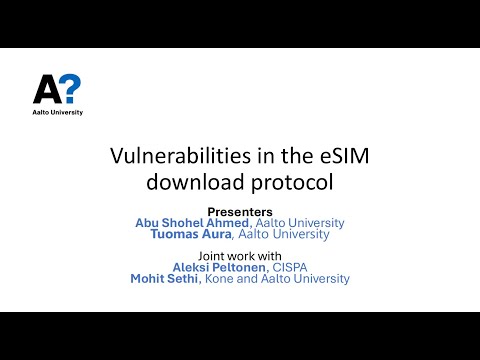 Vulnerabilities in the eSIM download protocol