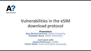 Vulnerabilities in the eSIM download protocol