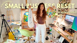Small Business Reset! 🎨🧼 Cleaning My Art Studio, Goal Setting, Coffee Machine Unboxing + Setup