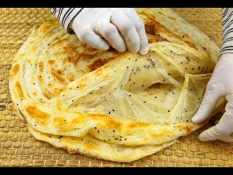 Yemeni MALAWAH recipe "FlatBread" Multi Layered "Bread" Layers | Layered Flat Yemeni Bread |