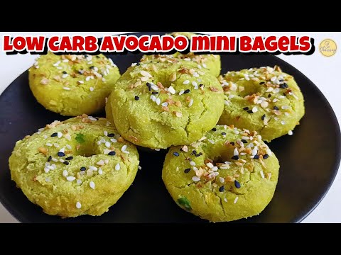 LOW CARB AVOCADO MINI BAGELS! LOW CARB BAGELS/BAGELS RECIPE