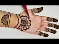 Simple Front Hand Henna Design Easy Floral Mehndi Design