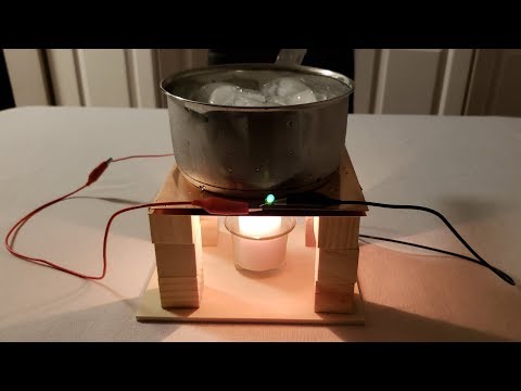 Free Energy Thermal Electric Generator Power a Green LED Using Heat