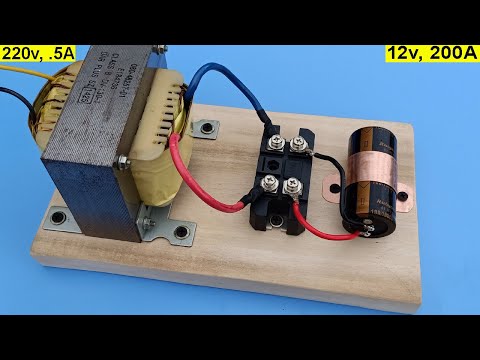 12V 200A DC from 220v // Powerful Battery Charger 12V,  How to Make 12v Battery Charger