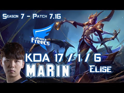AFs MaRin ELISE vs KHA'ZIX Jungle - Patch 7.16 KR Ranked