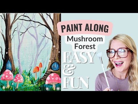 🍄🌲 Fairy Forest Magic | Easy Acrylic Painting for Beginners 🧚‍♀️✨