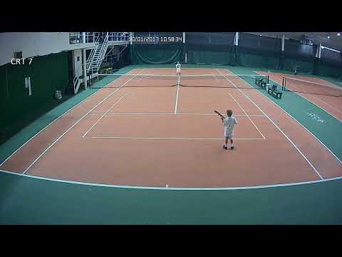 Tim Dobrovolsky's 6 y.o. vs Leon 9 y.o. U9 Orange ball tournament