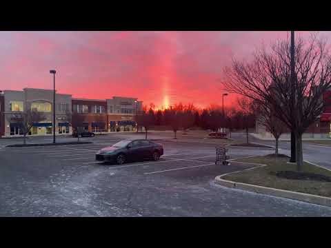 01-21-2021 Warrington PA Stunning Sun Pillar at Sunrise