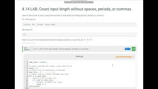 Python Lab Count input length without spaces, periods, or commas