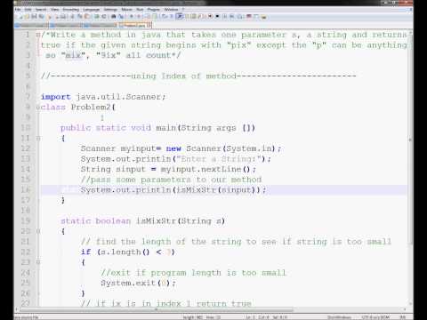 Problem 1 Saturday Tutorial Using Indexof Method Java Tutorials