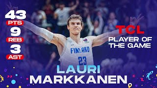 [情報] Lauri Markkanen 43分9籃板 芬蘭進八強
