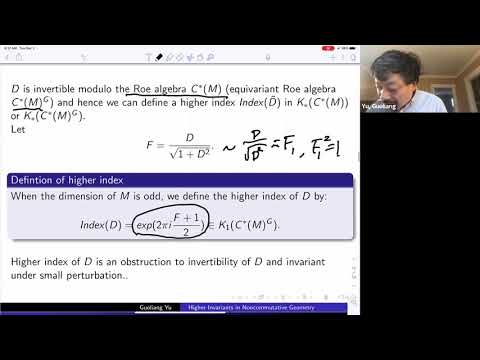 Guoliang Yu: Higher invariants in noncommutative geometry
