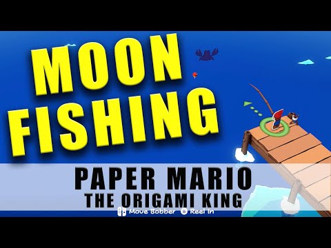 Paper Mario The Origami King Crescent Moon Island fishing
