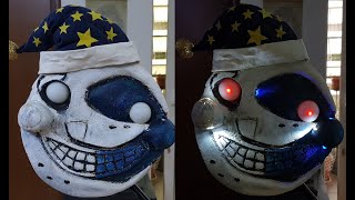I made a Moondrop FNAF halloween mask DIY (Tutorial) Making ☀️Sundrop☀️ to 🌙Moondrop😯😯😯