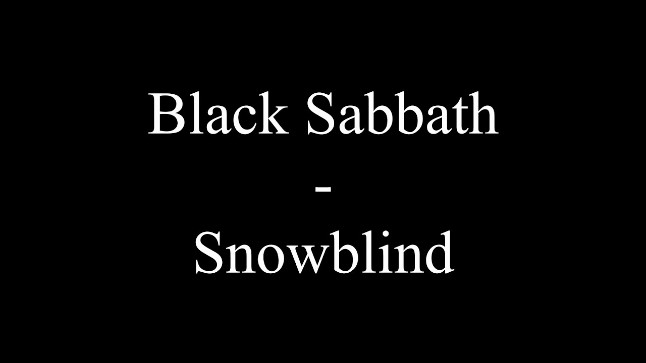 Black Sabbath - Snowblind Guitar pro tab