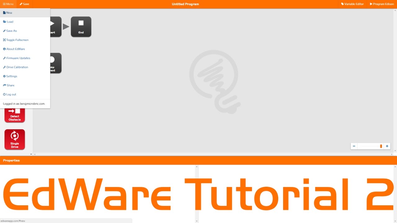 EdWare: Tutorial 2 - Menu