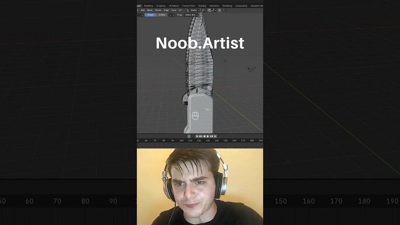Noob vs Pro artist: Fix messy mesh #blendertutorial #blender #blendercommunity #blender3d #b3d