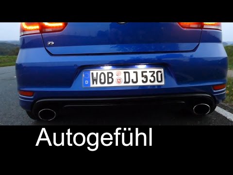 Volkswagen Golf R Convertible sound & acceleration 0-200 km/h 0-125 mph - Autogefühl Video