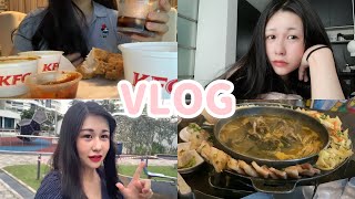 -먹방vlog-🇲🇾のKFC🍗/韓国料理dinner/お家ご飯/お散歩コース