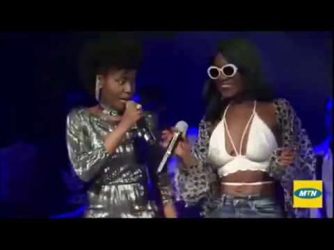 Efya rap battle Mzvee at Wave Concert