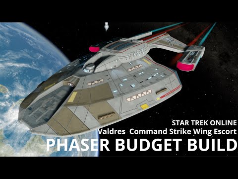 Star Trek Online: Valdres Command Strike Wing Escort Phaser DEW Budget Build (50k DPS)