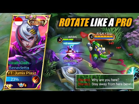 OFFLANE BENEDETTA ROTATION LIKE A PRO PLAYERS! | THIS IS HOW TO INVADE THE WHOLE MAP! | MLBB