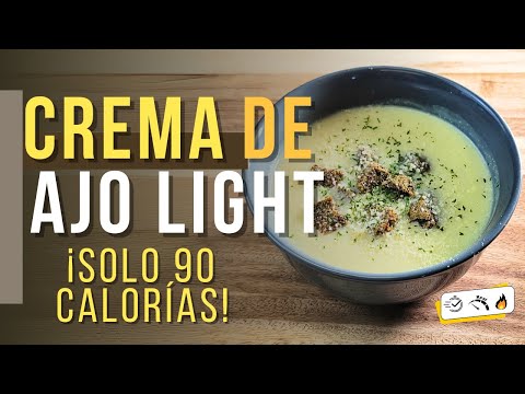 Sopa de Ajo Cremosa y Saludable 🍲 | Baja en Calorías y Sin Gluten (¡Solo 137 Calorías!)