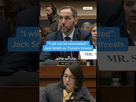 "I will not be intimidated": Jack Smith on Trump's threats