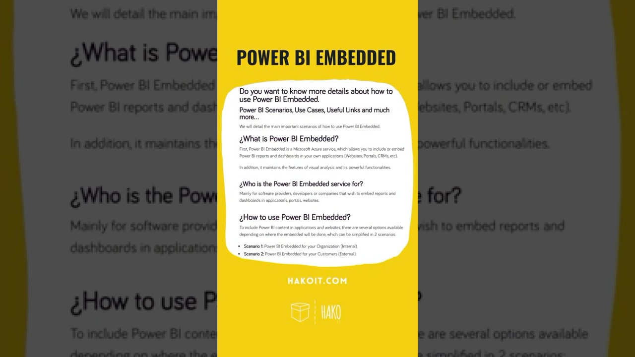 How to use Power BI Embedded - Tutorial Step by step Power BI