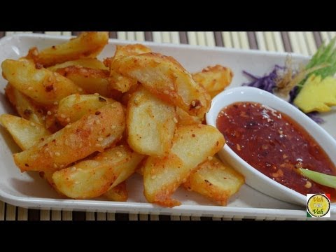 Crispy Potato Wedges - By Vahchef @ vahrehvah.com