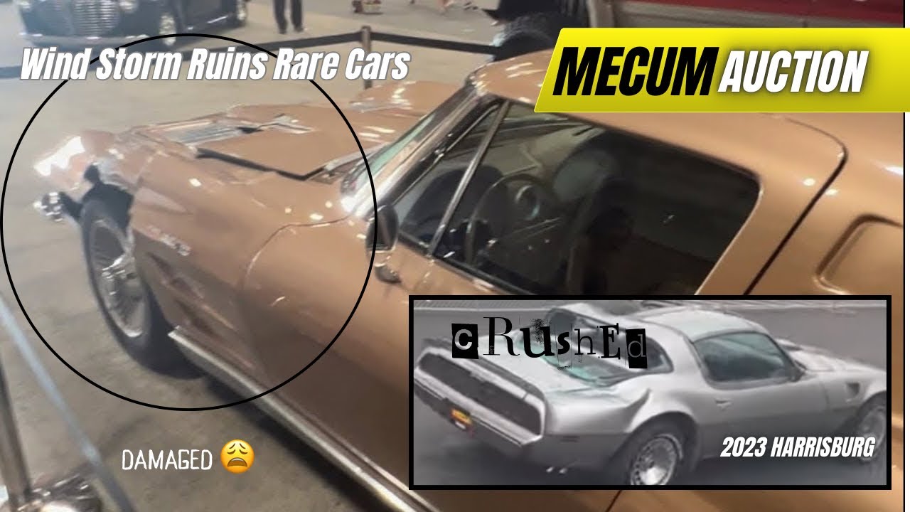 STORM DISASTER!MECUM AUCTION HARRISBURG 2023! TENTS /CARS DESTROYED! DID BUYERS KNOW BEFORE BUYING?